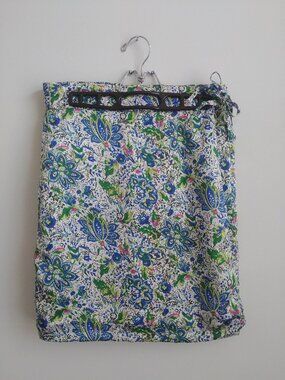 Compania Fantastica Spain silky wrap skirt with blue green pattern size L…